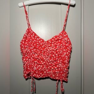 Cropped patterned tank top 🧡❤️